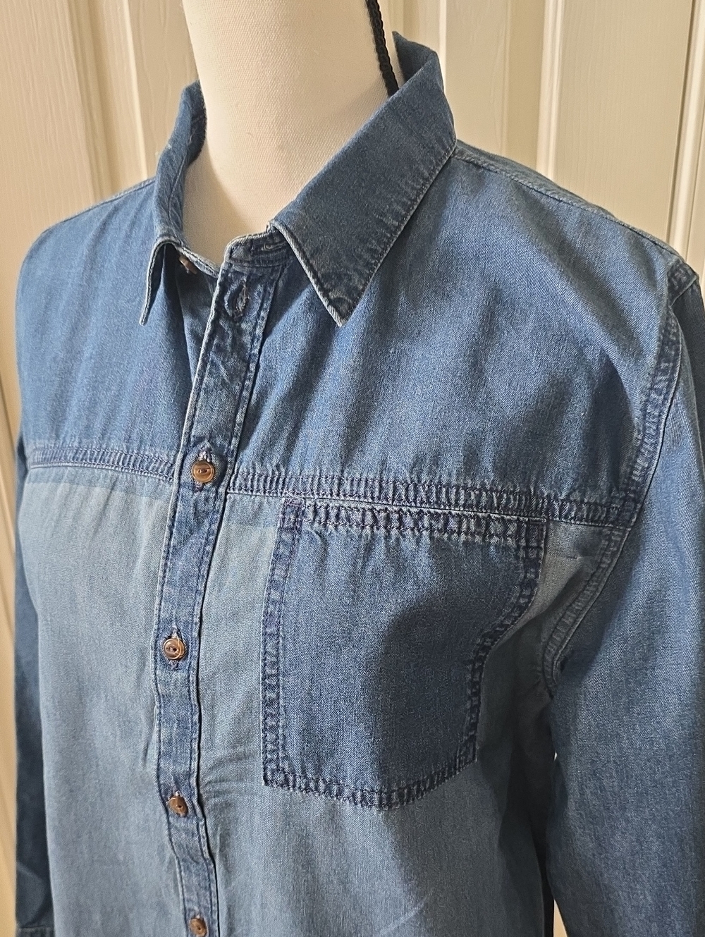 PACSUN BRAND GIRL'S PLUS JEAN LONG SLEEVES FRONT BUTTON SHIRT JACKET SIZE XXL - Picture 5 of 14
